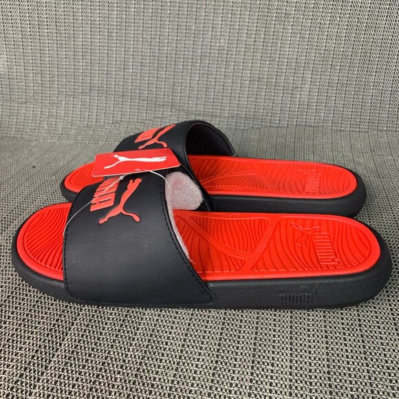 Puma Adult Slide Sandals US 9 EUR 42 Red & Black Comfortable Slip-On Footwear - Picture 5 of 6